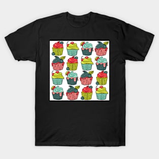 Cupcakes pattern white T-Shirt